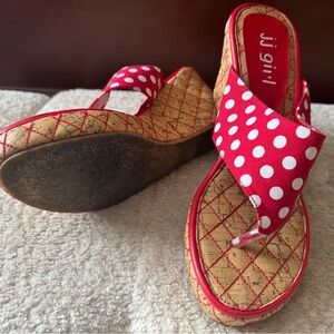 Red Polka Dot Women's Sandals